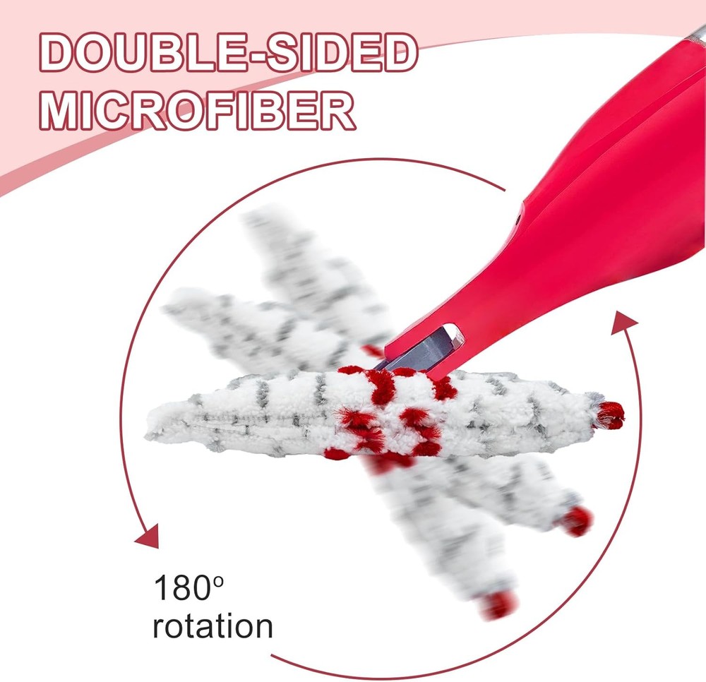 Microfiber Spray Mop Pads - Compatible Double Sided Replace Head for Dry/Wet