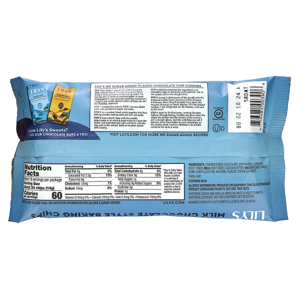 Baking Chips, Milk Chocolate Style, 9 oz (255 g)