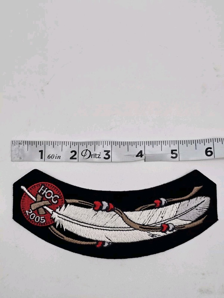 Harley Davidson Owners Group 2005 Membership HOG Rocker Patch Feather