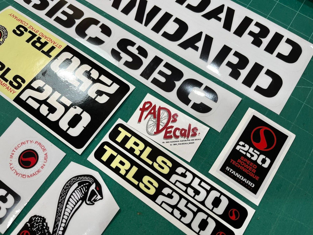 Standard TRLS 250 bmx sticker decals