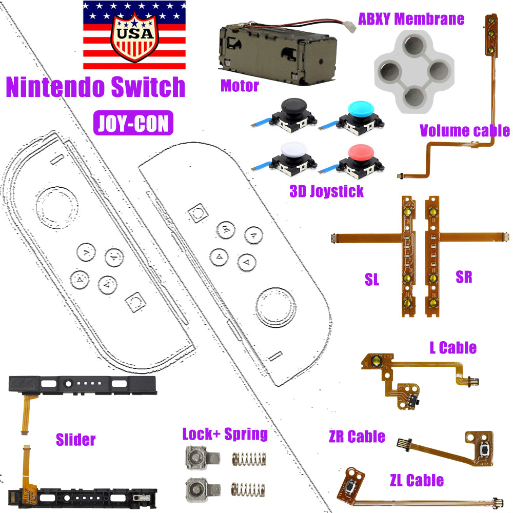 Lots Button Key Flex Cable Replacement Parts For Nintendo Switch Joy-Con Console