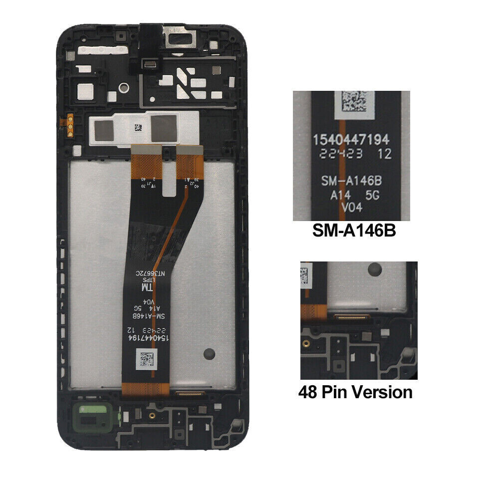 For Samsung Galaxy A14 5G SM-A146B LCD Touch Screen Display Replacement Frame