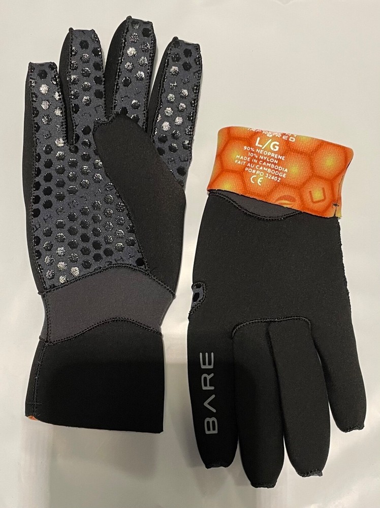 Bare 3mm Ultrawarmth Diving Glove, Black Large