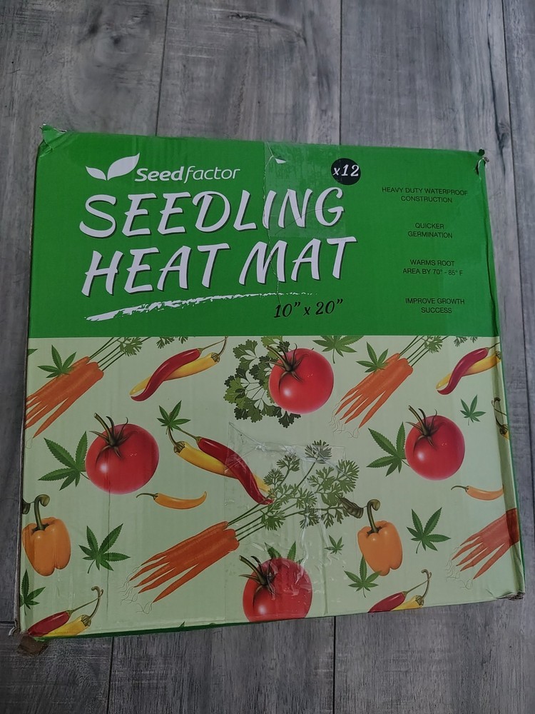 Seedfactor Seedling Heat Mat 12 pack 10x20 Hydroponic Seed Starter