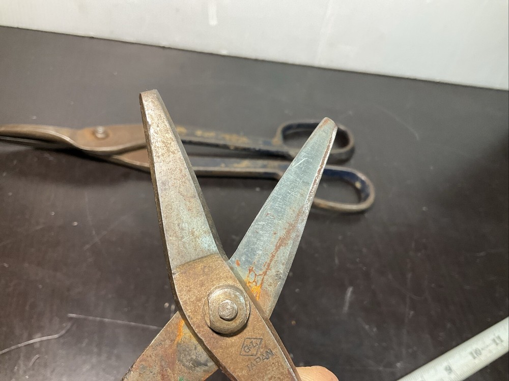 Vintage Crescent Tool Co. 13” & G L 7” Tin Snips