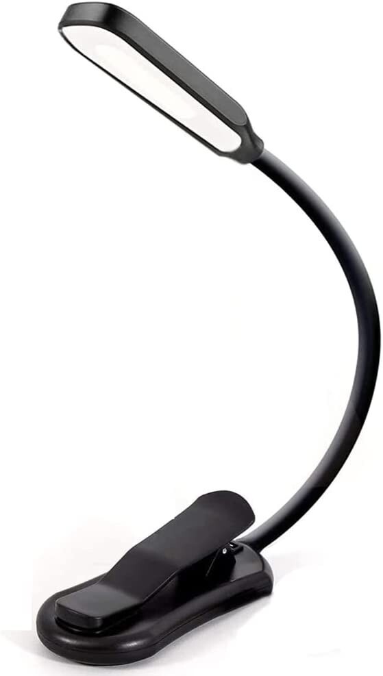 Flexible Rechargeable LED Book Light With 3 Light Modes Easy Clip Lamp