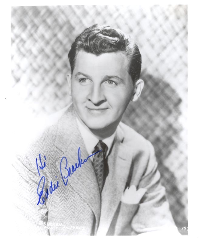 EDDIE BRACKEN - AUTOGRAPHED SIGNED PHOTOGRAPH
