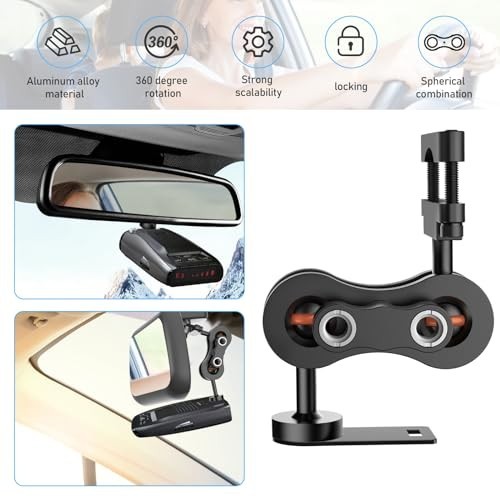 Universal Radar Detector Mount for Rearview Mirror, Compatible with Uniden Model