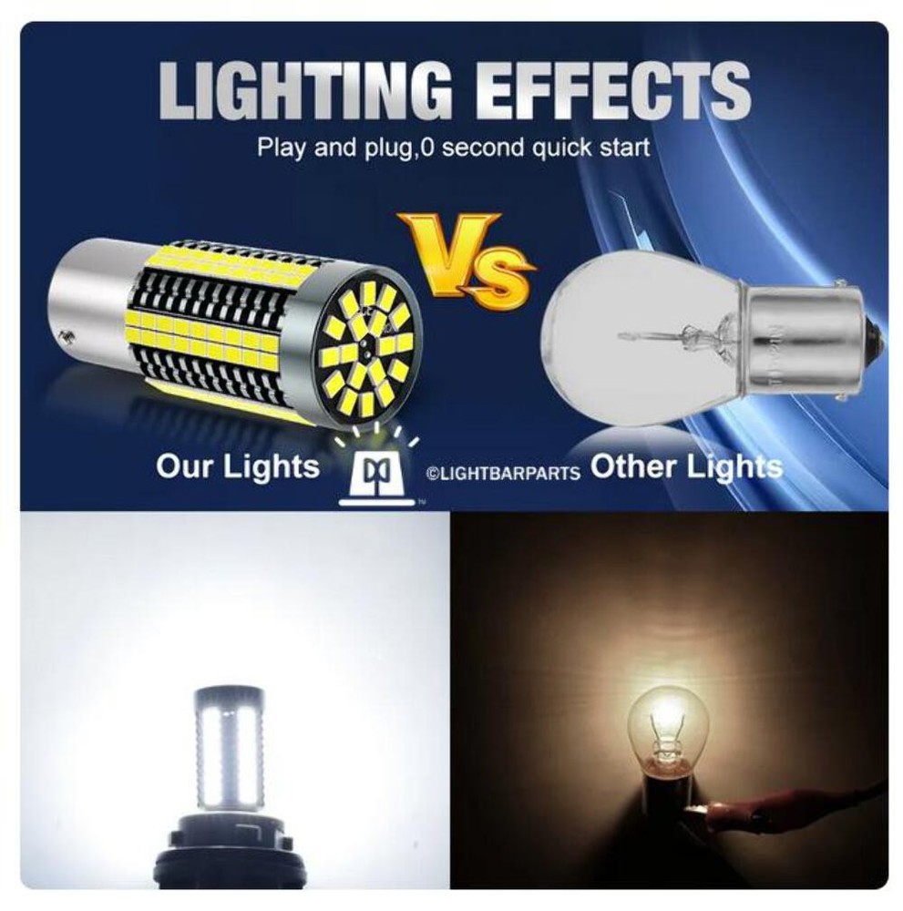 Replacement LED White Bulbs Pair - Federal Signal Code3 Lightbar Rotator