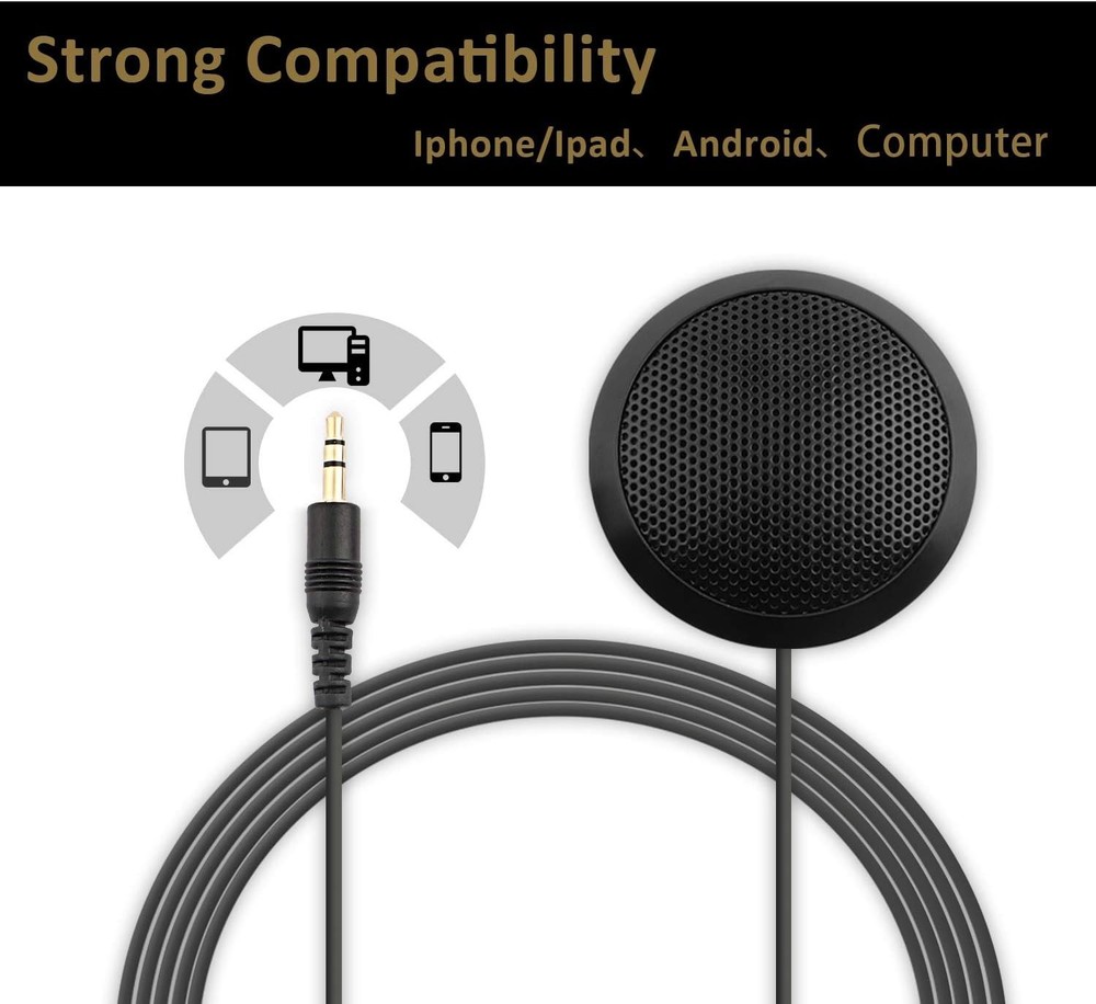 Dreokee Conference Microphone 3.5mm Desktop Computer Mic for Computer Desktop...