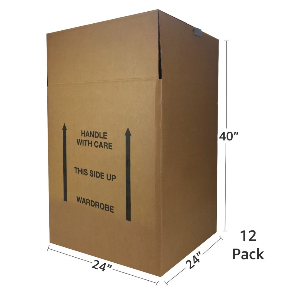 UBMOVE Wardrobe Boxes - Qty 12 Boxes w Bars - Moving Boxes