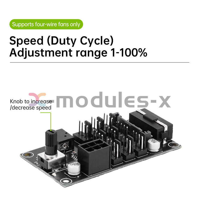 Computer Chassis PWM Violent Fan Speed Controller 9-Channel Fan Hub Controller