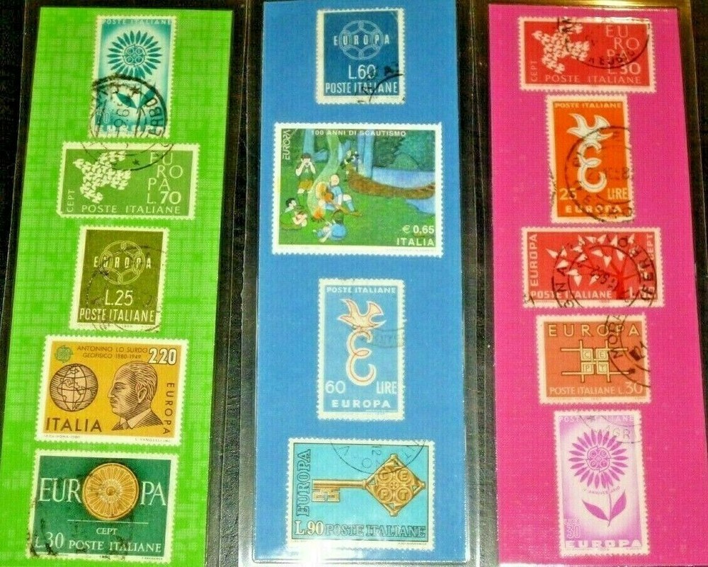 3 BOOKMARKS ~ ITALY Laminated POSTAGE STAMPS~EU~Turin