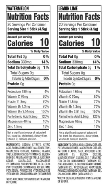 DripDrop Hydration Zero Sugar Variety Pack, 40 Individual Serving Sticks