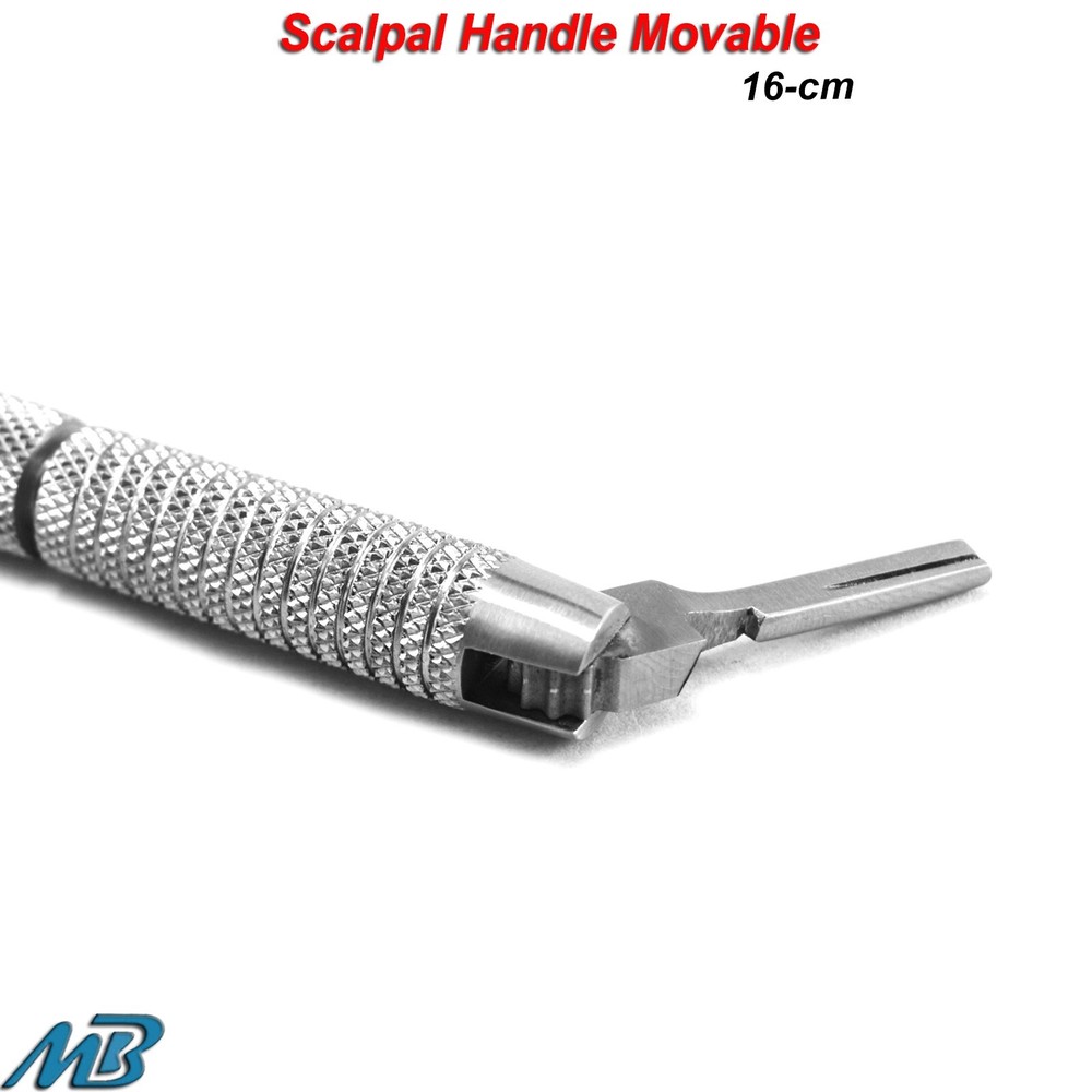 Dental Scalpel BP Handle Moveable Surgical Adjusting Blade Dissection Tools CE