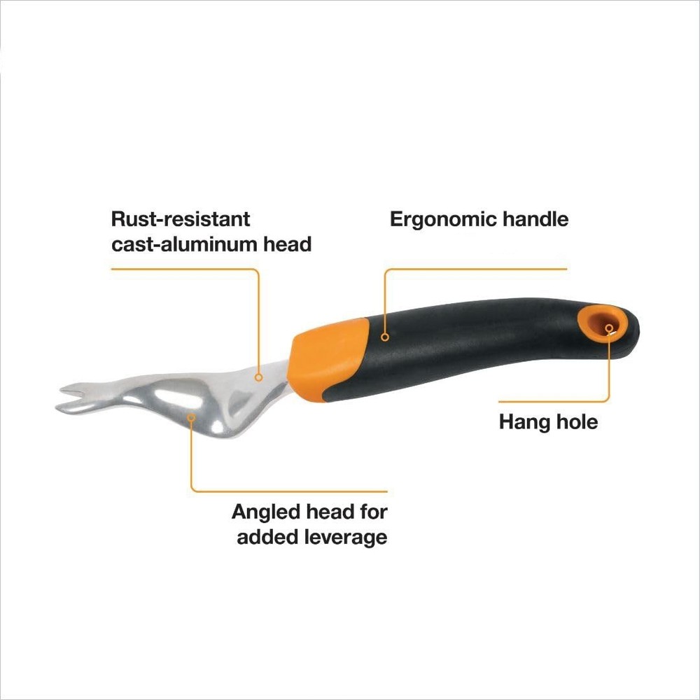 Garden Weeder, Ergonomic Handle, Dandelion Thistle Remover, Orange