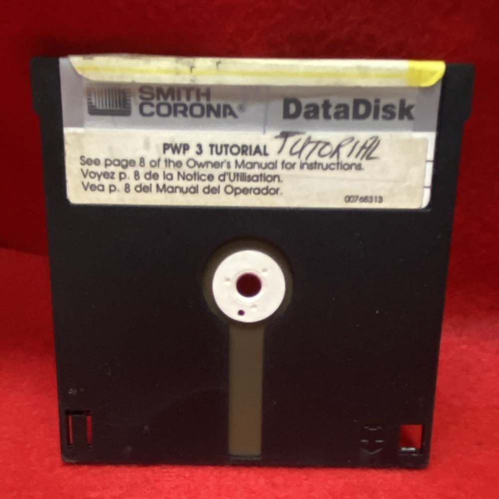 Smith Corona DataDisk 2 Sided Disk PWP 3 Tutorial S61838 Floppy Disk