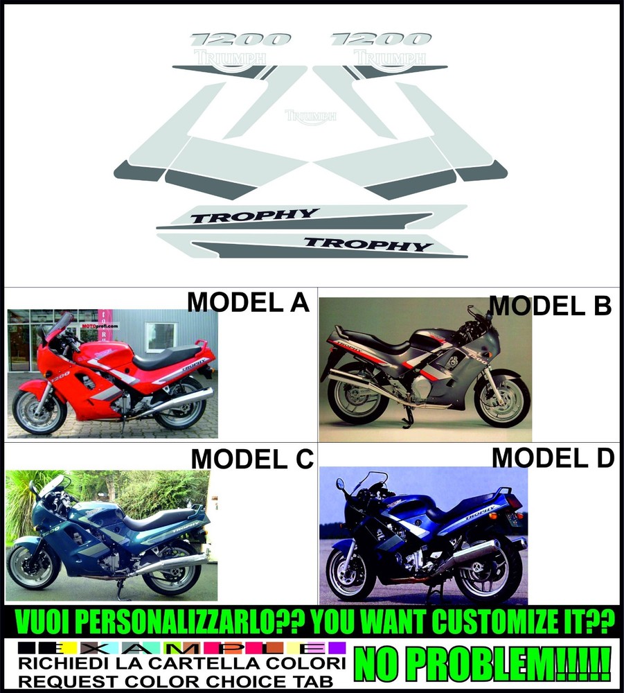 Stickers Trophy 1200 1991 Set Compatible