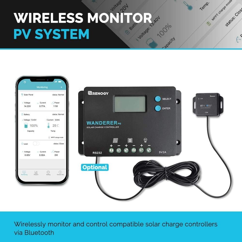 Wanderer 10A Positive Ground Solar Charge Controller - Affordable & Feature-Rich