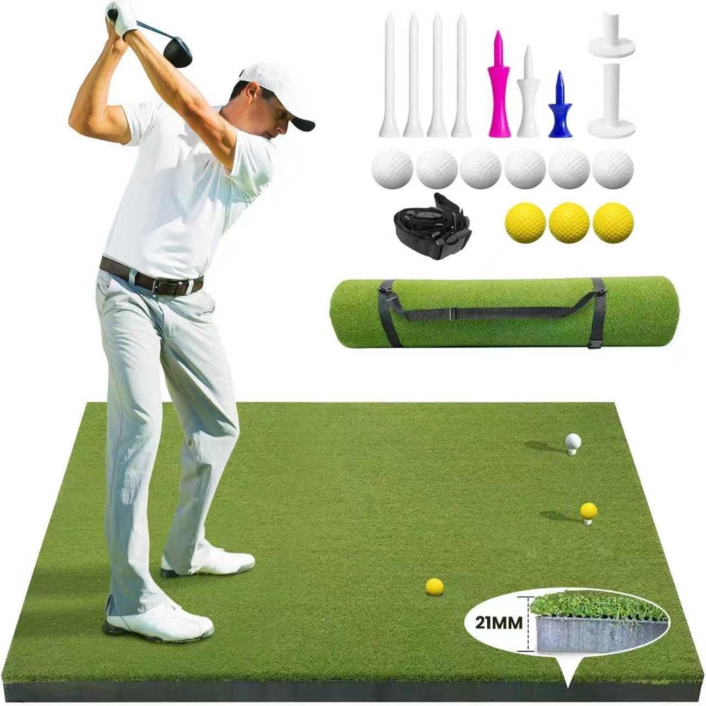 Golf Hitting Mat 5x4ft, 21mm Artificial Turf Colorful