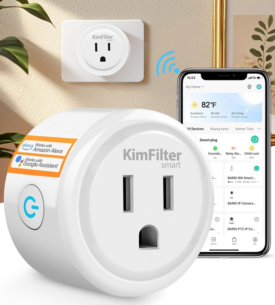 App-Controlled Mini Smart Plug - Voice Activated, Certified, Easy Setup