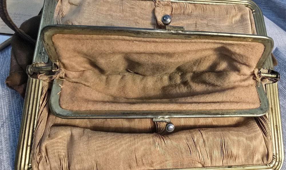 Antique Brown Leather Purse