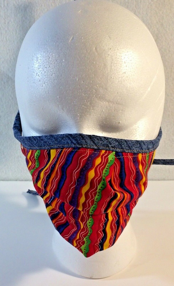 Handmade Cloth Masks 2 Layers Adjustable Cloth Ties