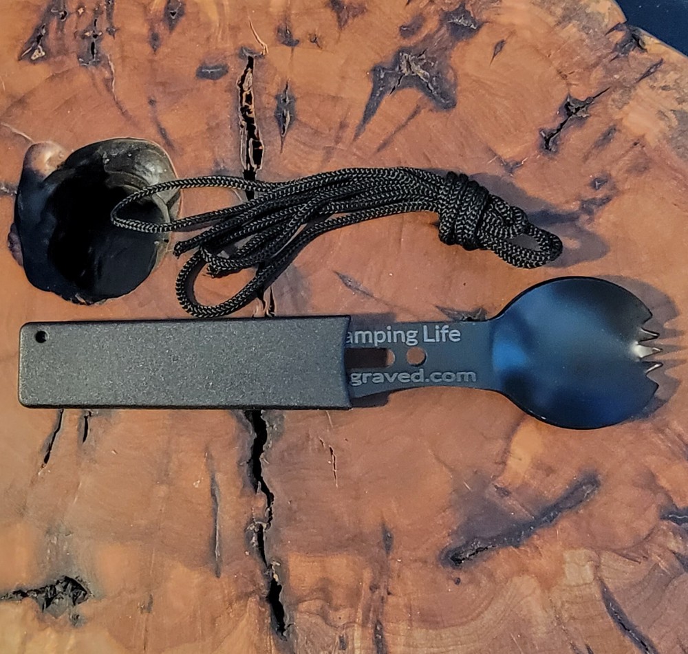Personalized Camping Spork and Knife 6 in 1 Survival Multi Tool