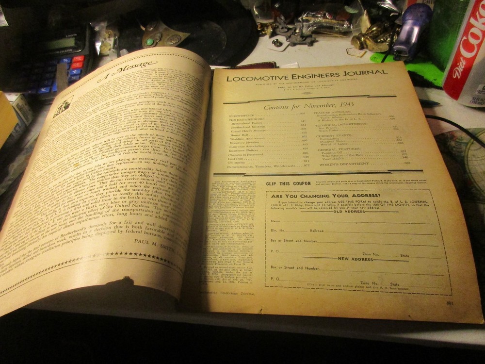 November 1943 Locomotive Engineer's Journal