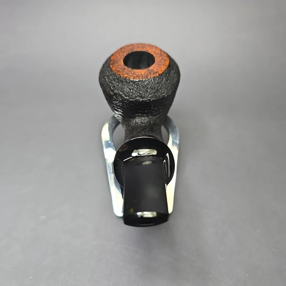 Yang Kun Partially Sandblasted Rhodesian Handmade Briar Pipe, New
