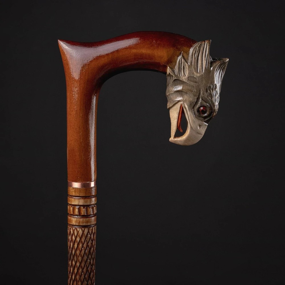 Handmade Eagle Walking Cane Hand Carved Handmade