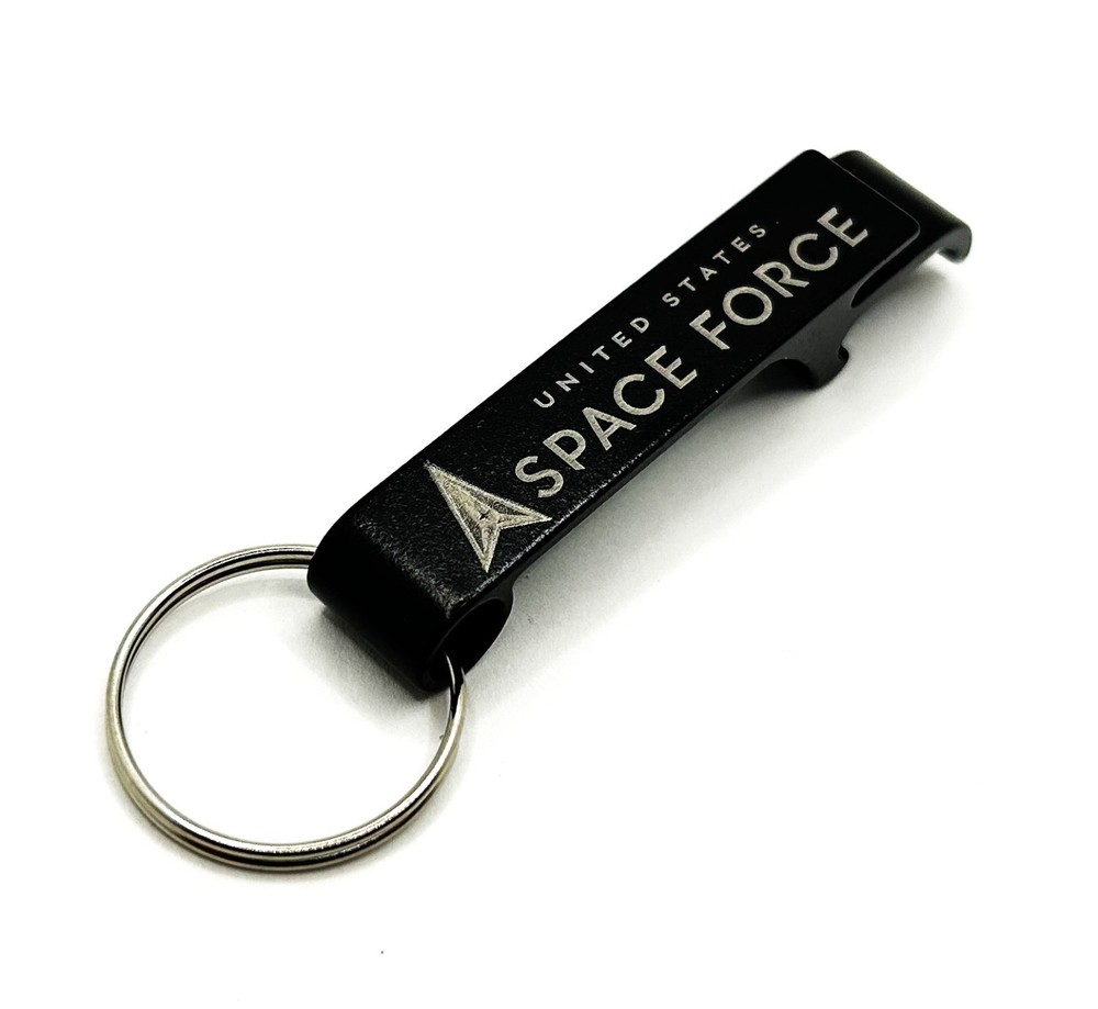 U.S. Space Force Black Keychain & Bottle Opener