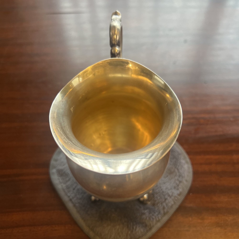 Vintage Sheridan Silver On Copper Creamer Pitcher