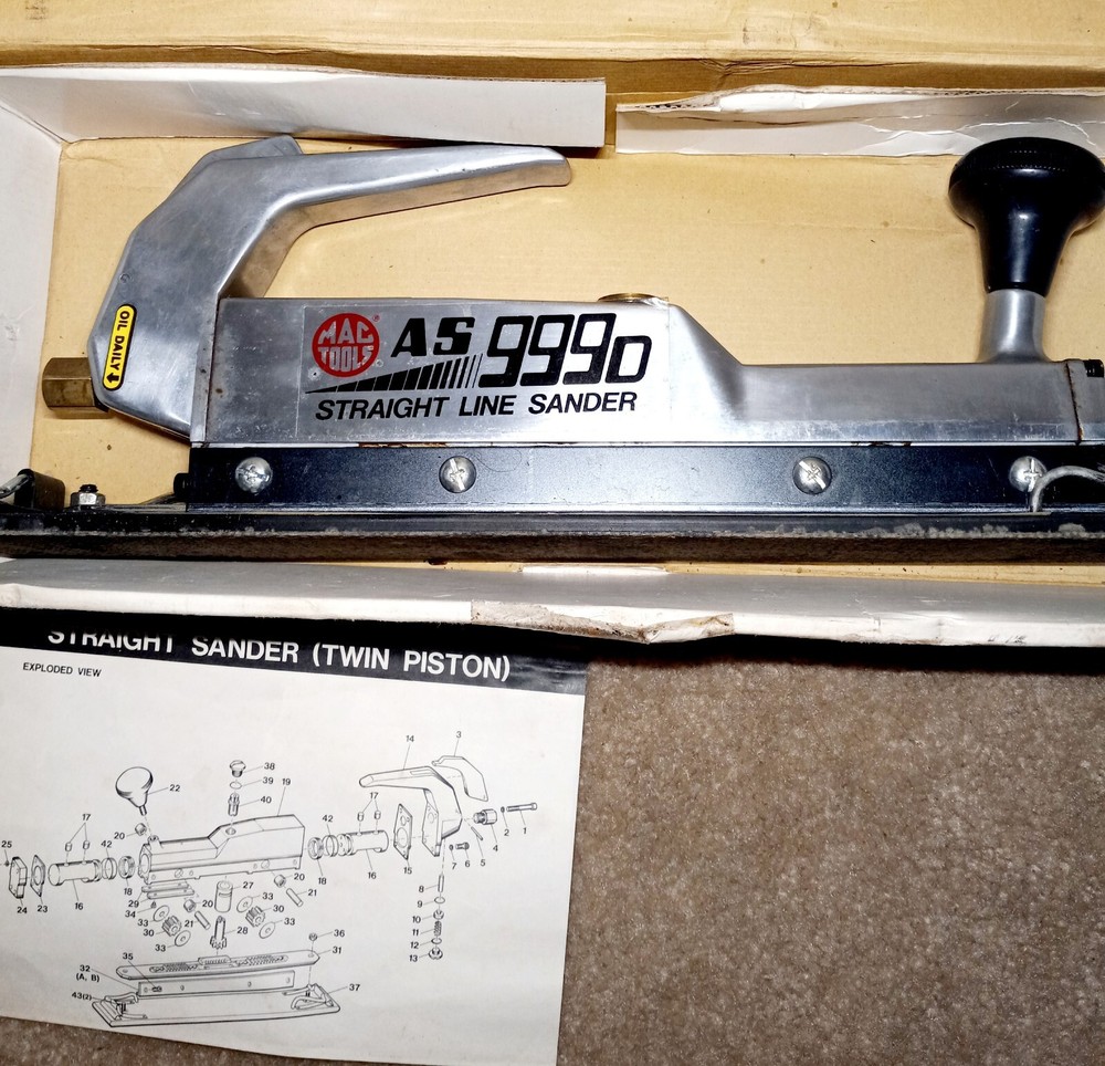 Mac Tools Straight Line Sander model as 999d vintage