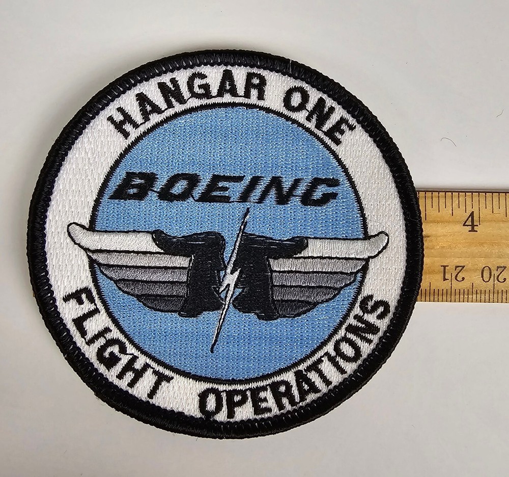 Boeing Hangar One Flight Operations Embroidered Patch 3-1/2" UNUSED