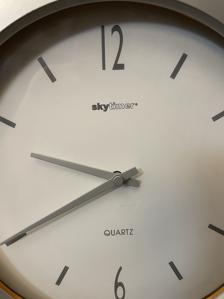Skytimer Modern Wooden Clock Quartz Tested Working