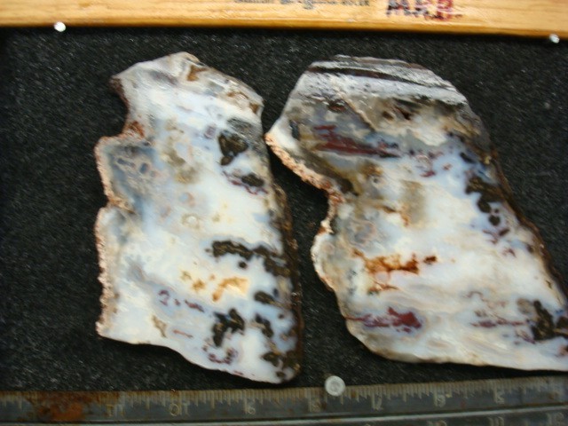 raspberry agate 2 slabs