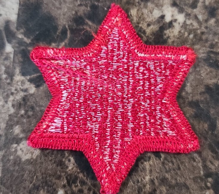 WW2-Army 6th Infantry Divison Shoulder Sleeve Insignia Patch Solid Red Star-War