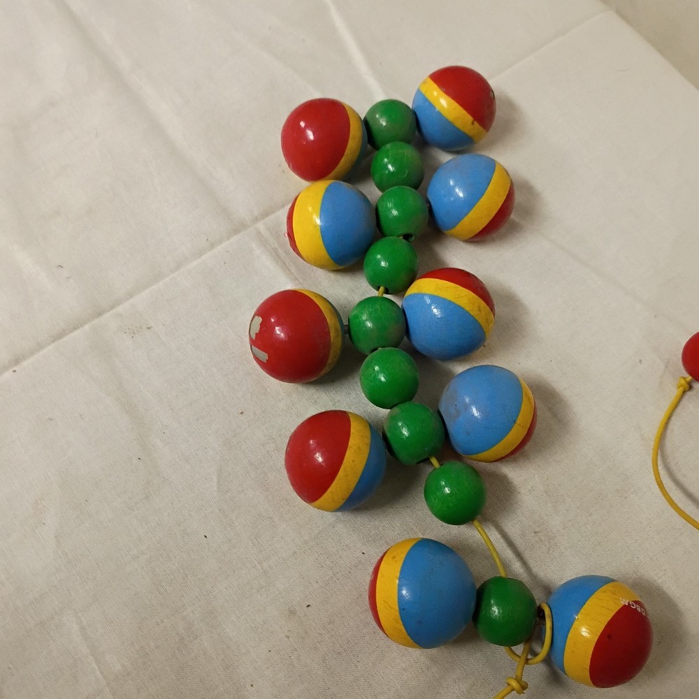 Vintage Walter Spielwaren Wood Troller West Germany Pull Toy