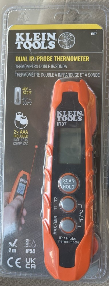 Klein Tools IR07 Dual IR/Probe Thermometer NEW