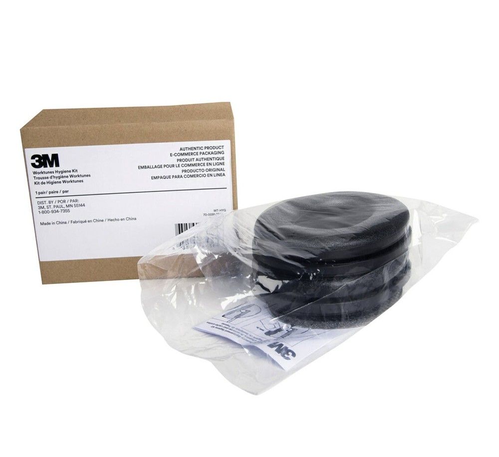 3M WorkTunes Hearing Protector Replacement Ear Cushion Hygiene Kit, 1 pair, work