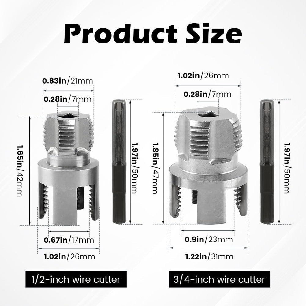 1/2'' & 3/4'' Integrated Internal & External Pipe Threading Tool for PPR PVC US