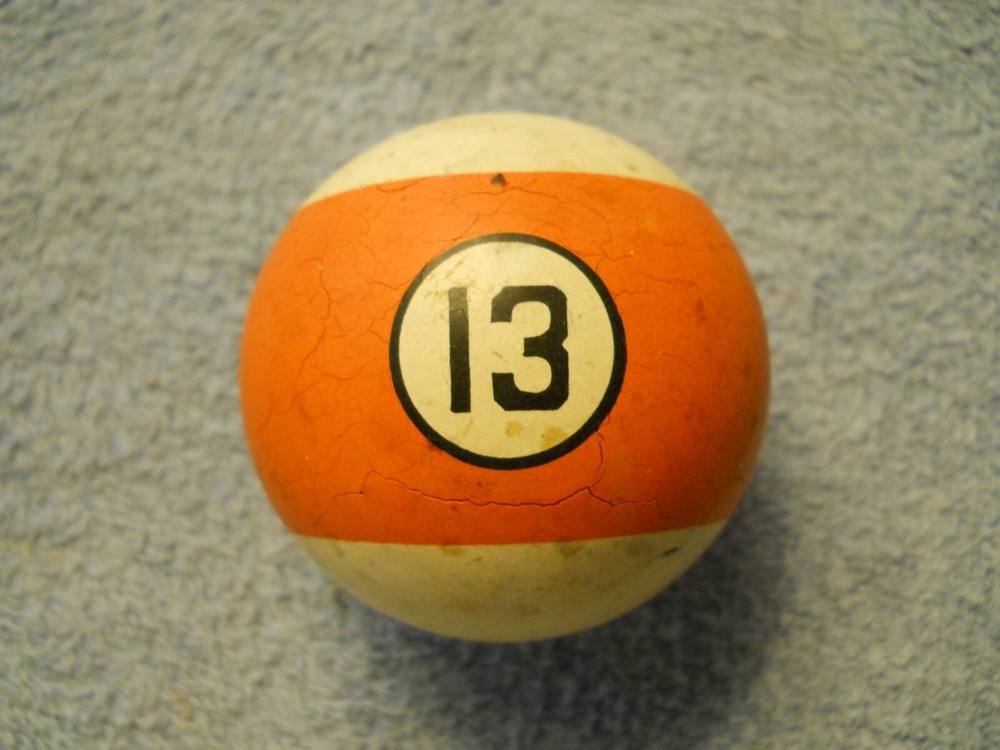 Vintage Clay Billiard Ball- #13