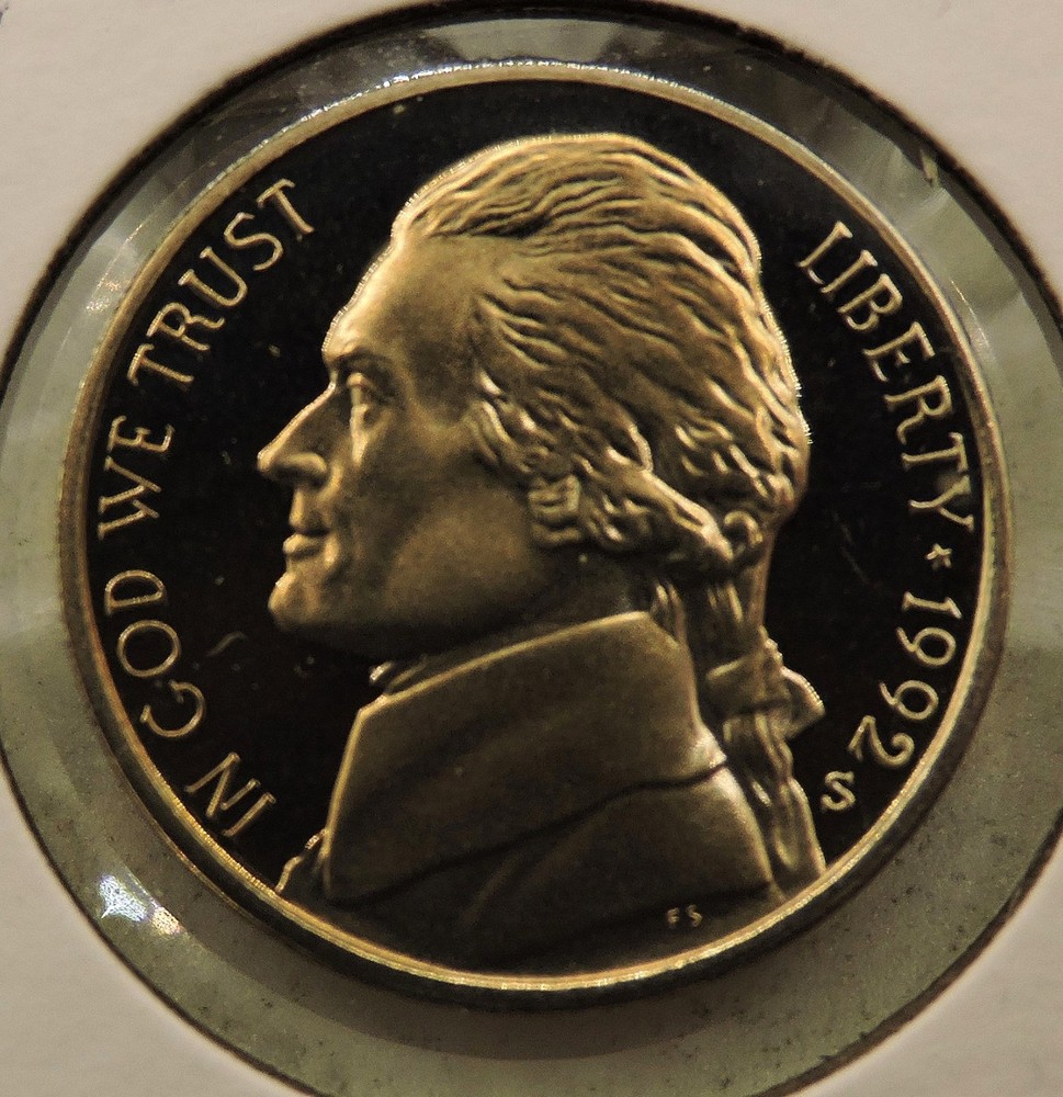 1992 S Proof Jefferson Nickel