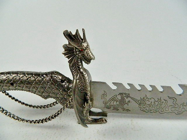 Dragon Dagger 15 Inches Stainless with Etchings on Blade