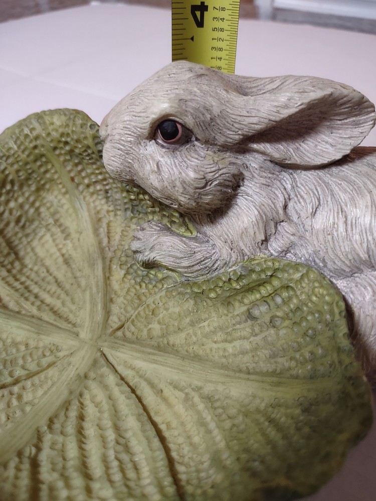 Chrisdon Rabbit with Cabbage Bowl Easter Decoration Spring Bunny