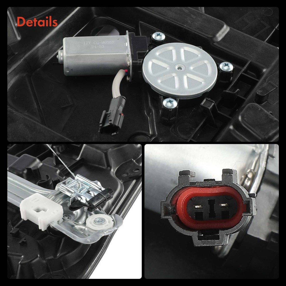 Front Left Power Window Regulator w/ Panel & Motor for Hyundai Sonata 2011-2014