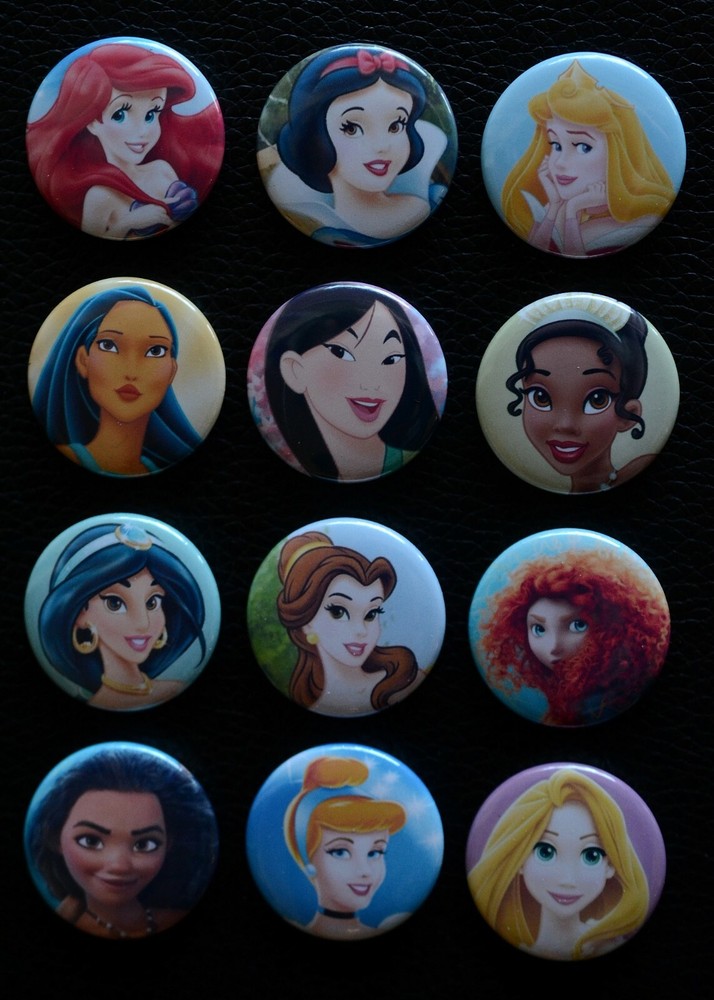 Disney Princesses - 1" Pinback Buttons