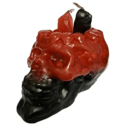 Skull Image Candle -Vela de Craneo Con Munecos -(Reversible)