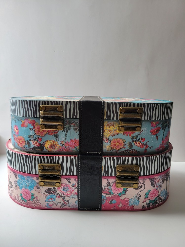 Punch Studio Set Of Nesting Decorative Storage Boxes Nice!